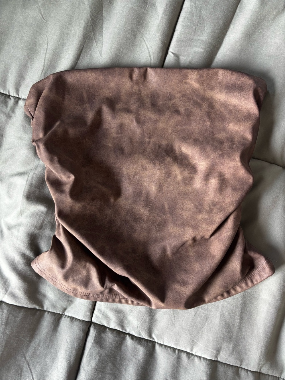 Faux Leather Tube Top